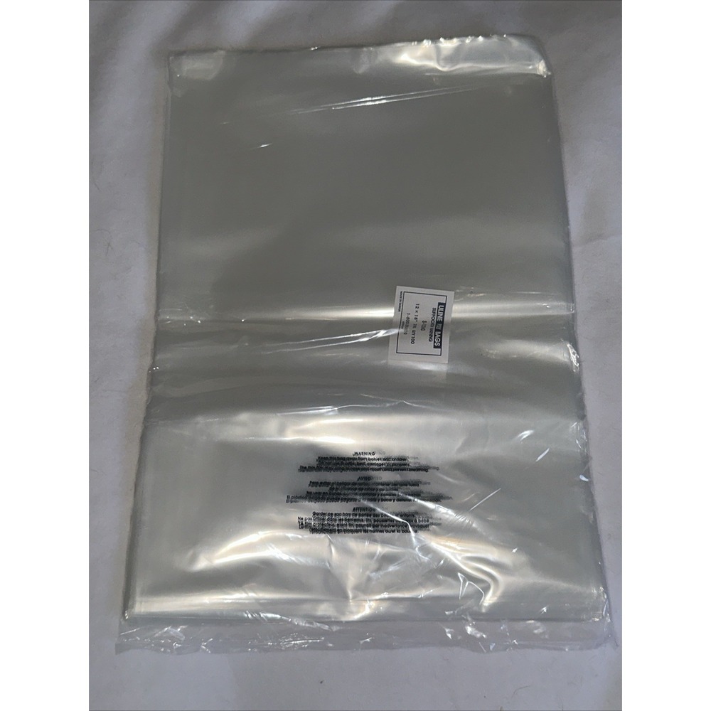 ULINE 2 MIL CLEAR INDUSTRIAL POLY BAGS  12 x 18"   100 COUNT  NEW  MODEL S-12360